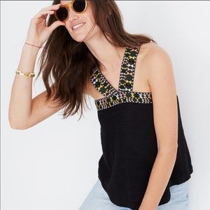 Madewell Embroidered Sweater Swing Tank